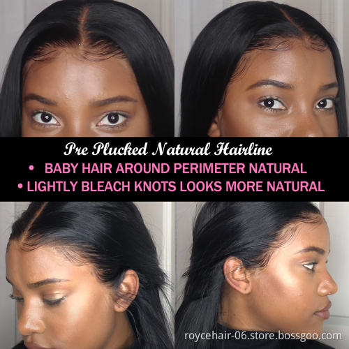 Wholesale Glueless Virgin Hair Lace Wig,Factory Price 100% Peruvian Mink Human Hair Body Wave HD 13x6 Lace Front Wig In Bulk